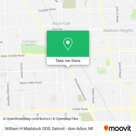 William H Maddock DDS map