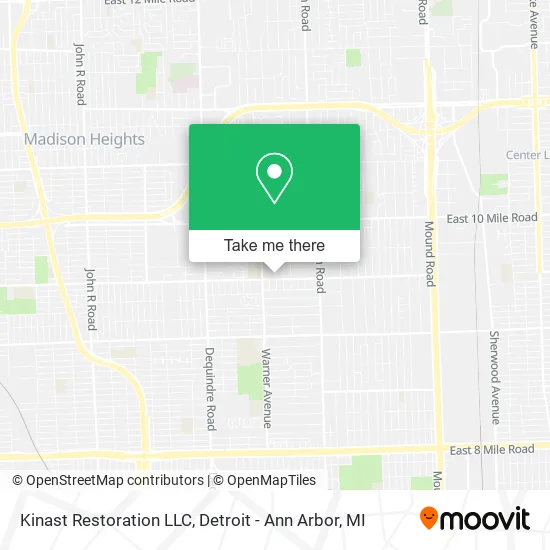 Kinast Restoration LLC map