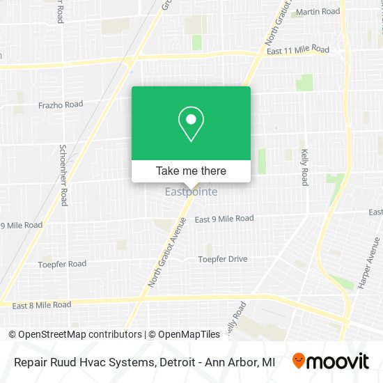 Repair Ruud Hvac Systems map