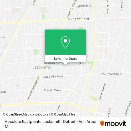 Mapa de Absolute Eastpointe Locksmith