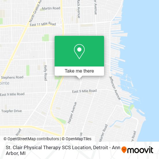 St. Clair Physical Therapy SCS Location map