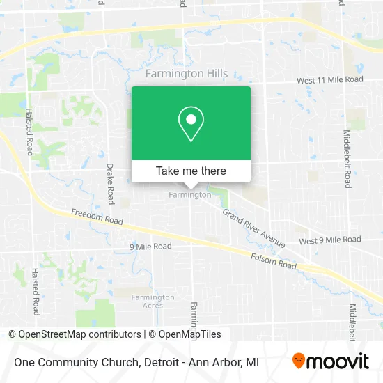 One Community Church map
