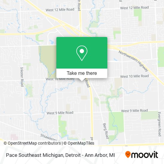 Pace Southeast Michigan map
