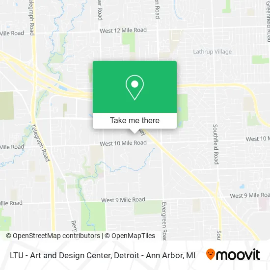 LTU - Art and Design Center map