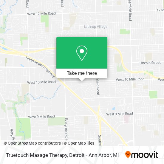 Truetouch Masage Therapy map