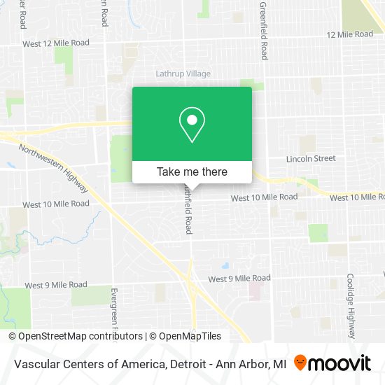 Vascular Centers of America map