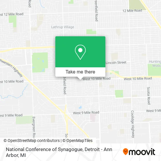 National Conference of Synagogue map