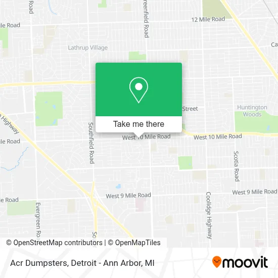 Acr Dumpsters map