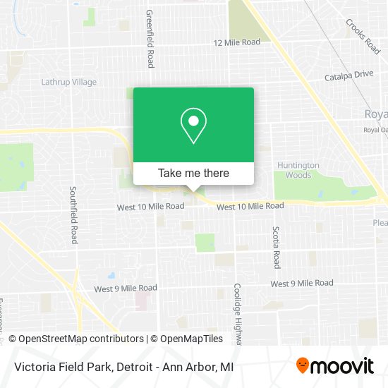 Victoria Field Park map