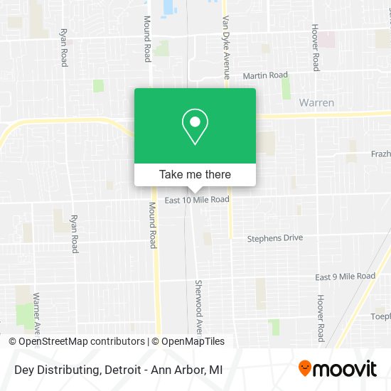 Dey Distributing map