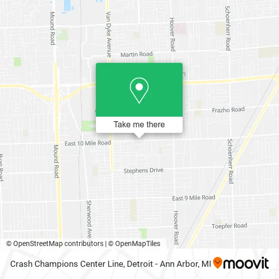 Crash Champions Center Line map