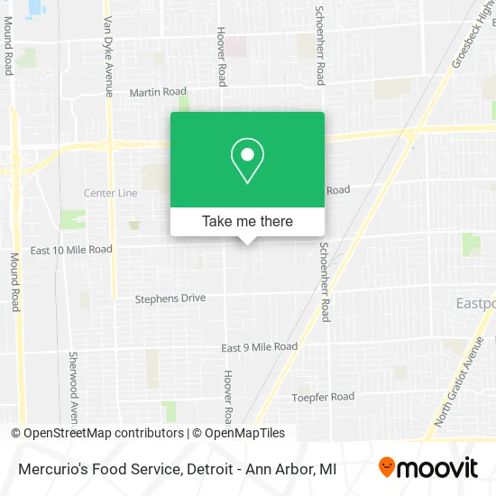 Mapa de Mercurio's Food Service