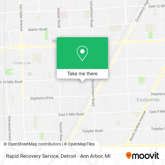Rapid Recovery Service map