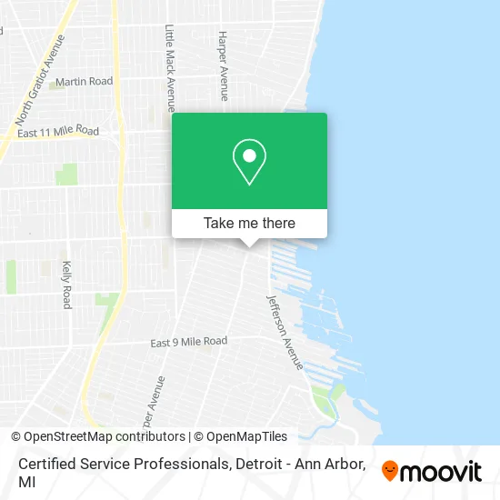 Certified Service Professionals map
