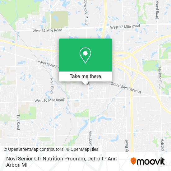 Mapa de Novi Senior Ctr Nutrition Program