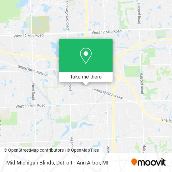 Mid Michigan Blinds map