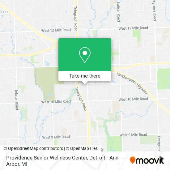 Providence Senior Wellness Center map