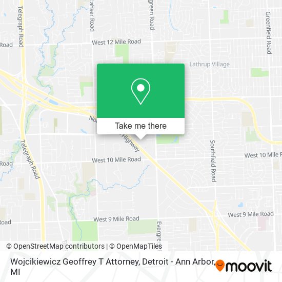 Mapa de Wojcikiewicz Geoffrey T Attorney