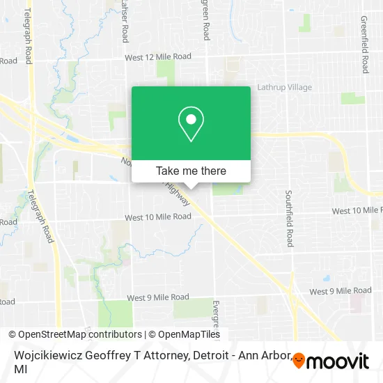 Mapa de Wojcikiewicz Geoffrey T Attorney