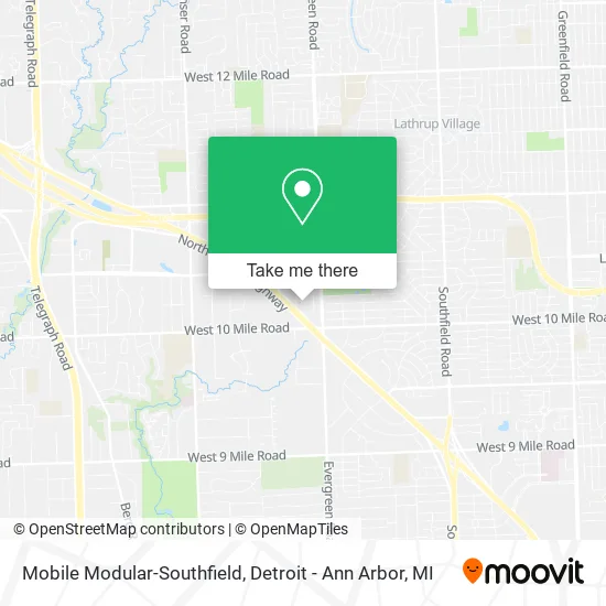 Mapa de Mobile Modular-Southfield