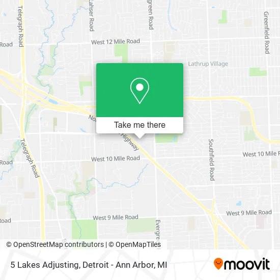 5 Lakes Adjusting map
