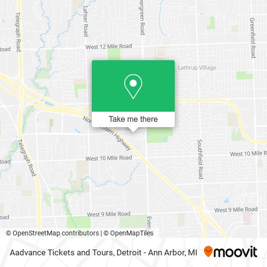Aadvance Tickets and Tours map