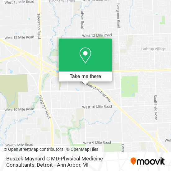 Buszek Maynard C MD-Physical Medicine Consultants map