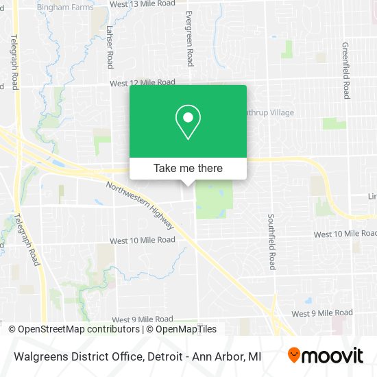 Walgreens District Office map