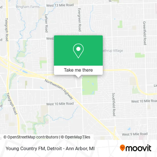 Young Country FM map