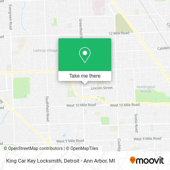 King Car Key Locksmith map