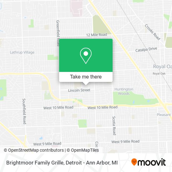 Mapa de Brightmoor Family Grille