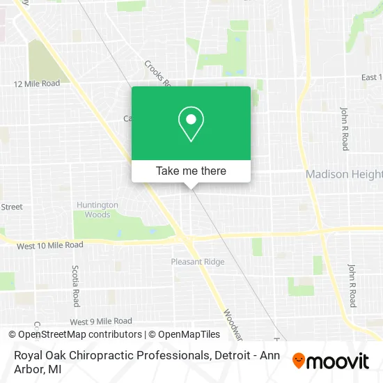 Royal Oak Chiropractic Professionals map