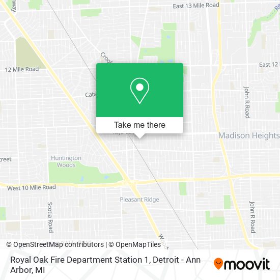 Royal Oak Fire Department Station 1 map
