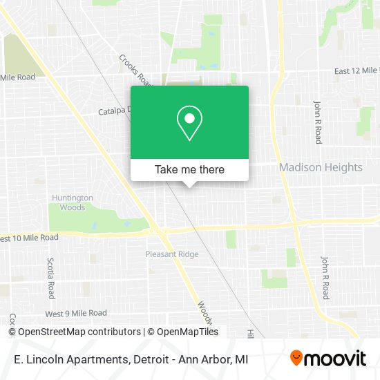 E. Lincoln Apartments map