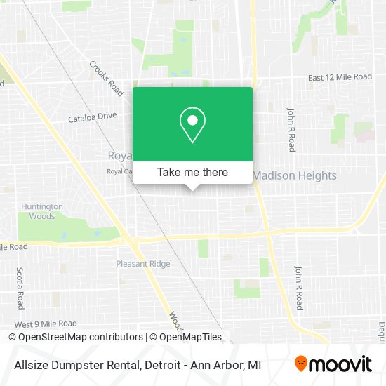 Allsize Dumpster Rental map