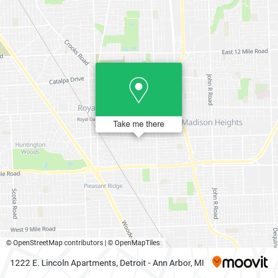 1222 E. Lincoln Apartments map