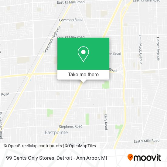 Mapa de 99 Cents Only Stores