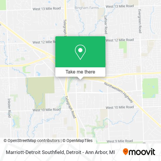 Marriott-Detroit Southfield map