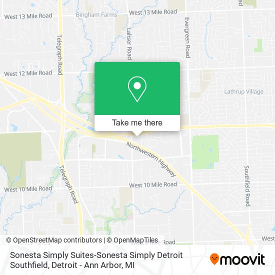 Sonesta Simply Suites-Sonesta Simply Detroit Southfield map