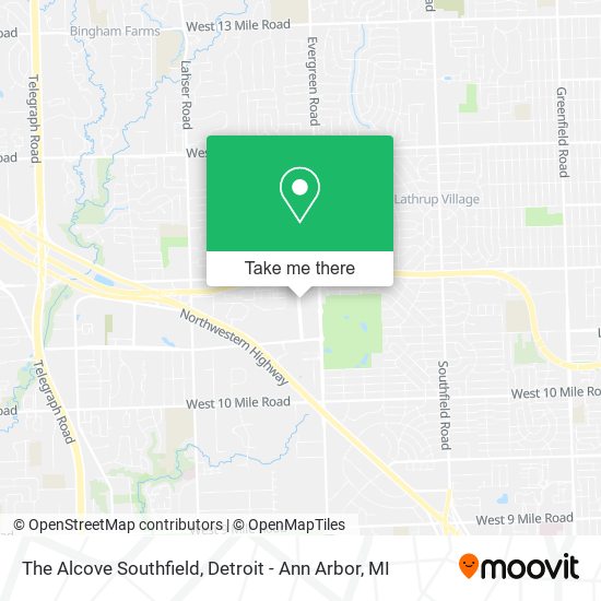 The Alcove Southfield map