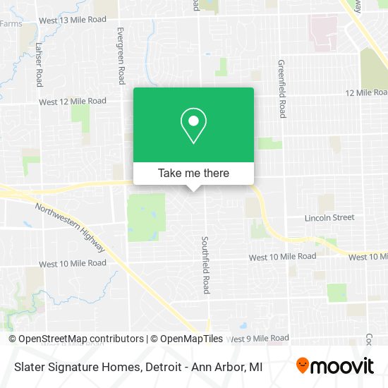 Slater Signature Homes map