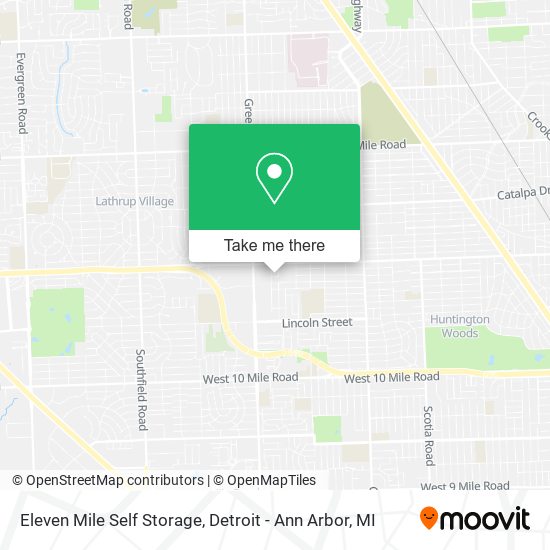 Eleven Mile Self Storage map