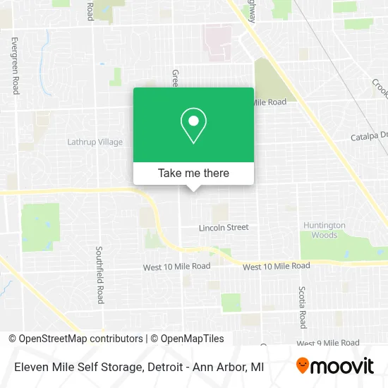 Eleven Mile Self Storage map