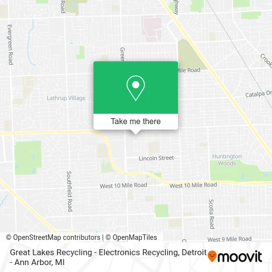 Great Lakes Recycling - Electronics Recycling map