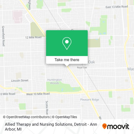 Allied Therapy and Nursing Solutions map