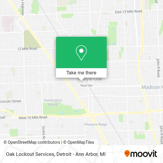 Oak Lockout Services map