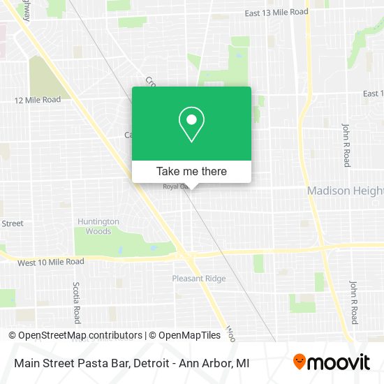 Main Street Pasta Bar map