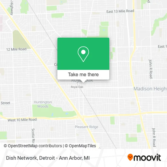 Mapa de Dish Network
