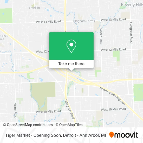 Tiger Market - Opening Soon map