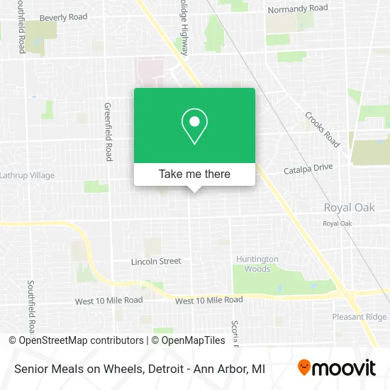 Senior Meals on Wheels map